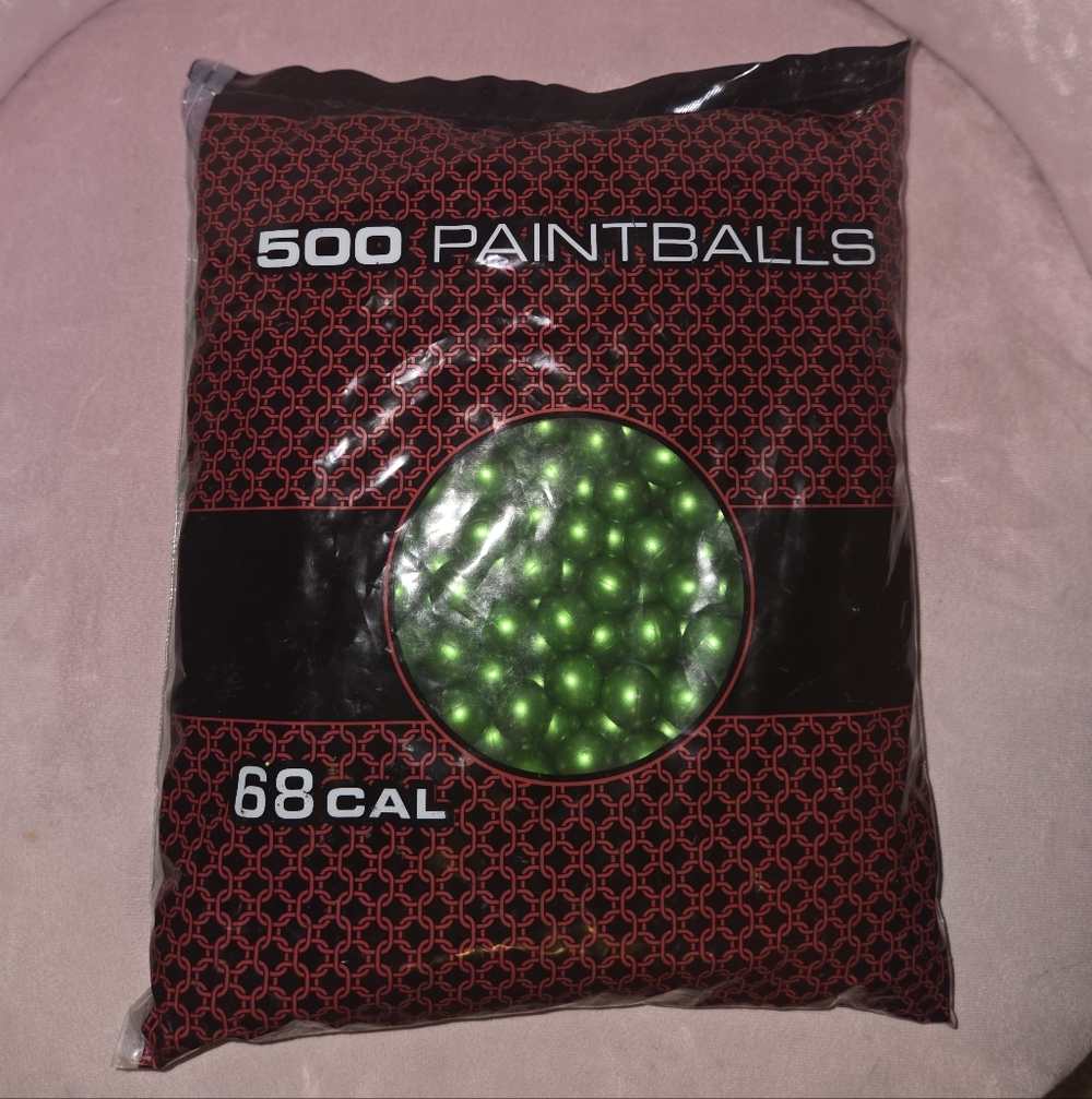 500 Count .68 Cal Paintballs - Bright Green